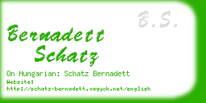 bernadett schatz business card